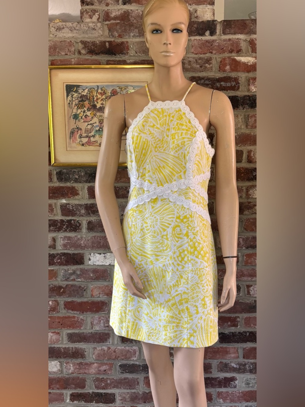 Lilly Pulitzer NWT Pearl Stretch Dress Lillys Lemon Sea Cups Size 2